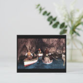 Ancienne carte postale - Blue Grotto, Capri, Itali (Debout devant)