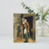 Ancienne carte postale - Bob Cratchit, "A Christma (Debout devant)
