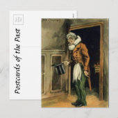 Ancienne carte postale - Bob Cratchit, "A Christma (Devant / Derrière)