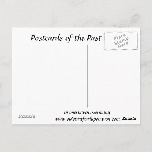 Ancienne carte postale - Bremerhaven, Allemagne (Dos)