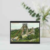 Ancienne carte postale - Bristol, Pont de suspensi (Debout devant)