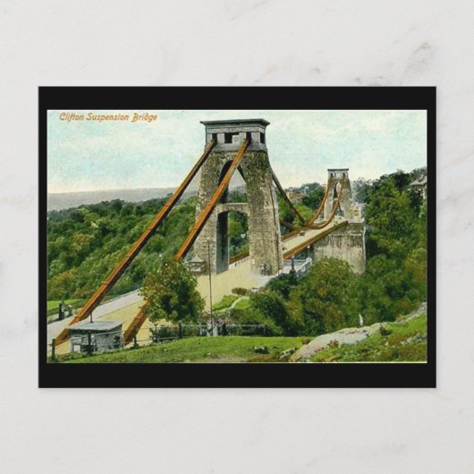 Ancienne carte postale - Bristol, Pont de suspensi (Devant)