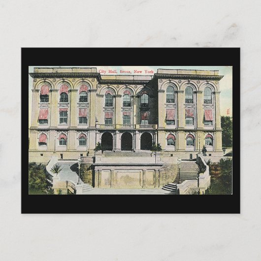 Ancienne carte postale - Bronx, Hôtel de ville, 19 (Devant)
