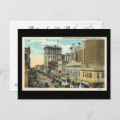 Ancienne carte postale, Broughton St, Savannah, Gé (Devant / Derrière)