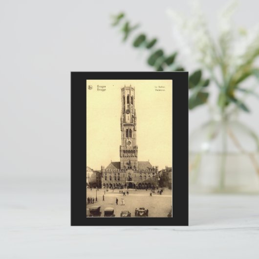 Ancienne carte postale, Bruges (Debout devant)