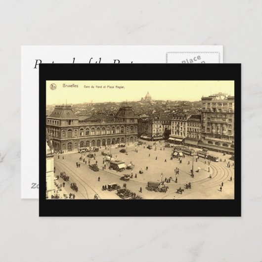 Ancienne carte postale - Bruxelles (Devant / Derrière)