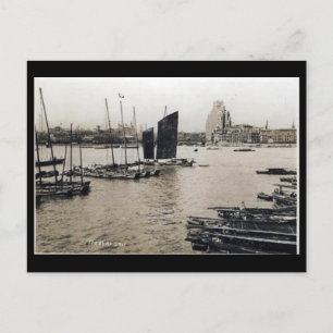 Ancienne carte postale - Bund, Shanghai, Chine