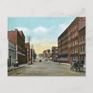 Ancienne carte postale - Burlington, Iowa, USA