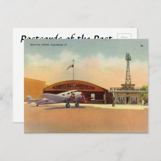 Ancienne carte postale - Burlington, Vermont (Devant / Derrière)