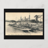 Ancienne carte postale - Calais, sous-marins (Devant)