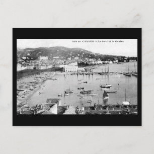Ancienne carte postale - Cannes, Port et Casino