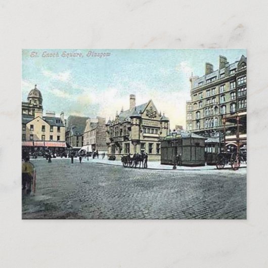 Ancienne carte postale - Carré St Enoch, Glasgow (Devant)
