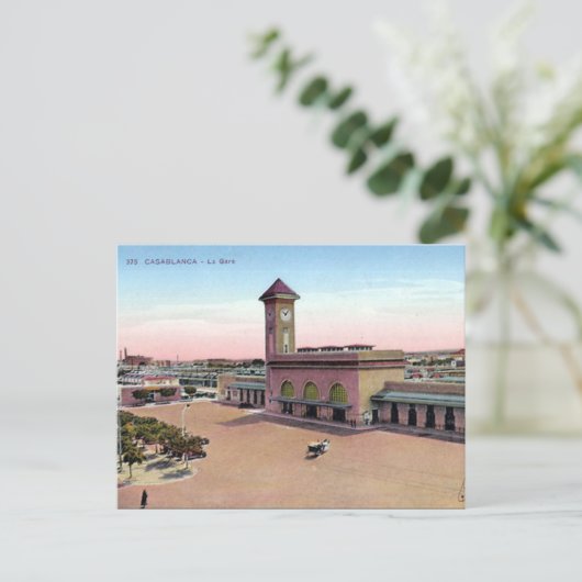 Ancienne carte postale - Casablanca, Maroc (Debout devant)