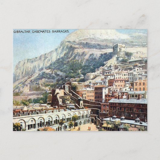 Ancienne carte postale - Casemates Barracks, Gibra (Devant)