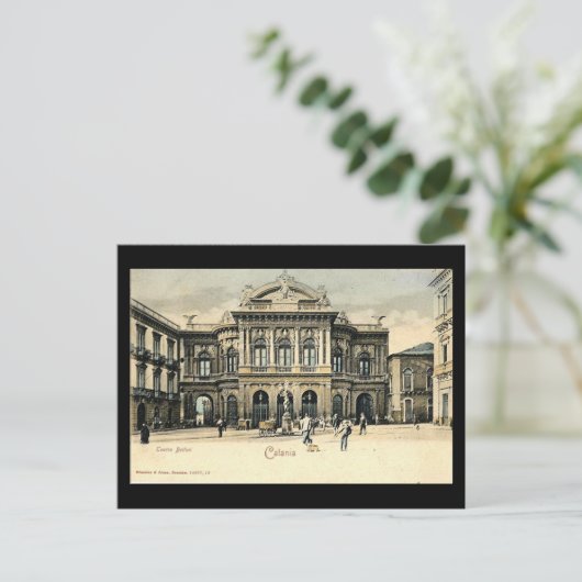 Ancienne carte postale, Catane, Sicile (Debout devant)