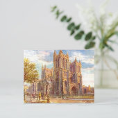 Ancienne carte postale - Cathédrale de Bristol (Debout devant)