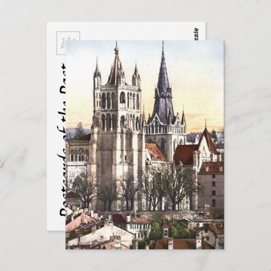 Ancienne carte postale - Cathédrale, Lausanne, Sui (Devant / Derrière)