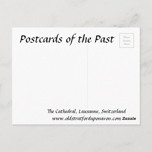 Ancienne carte postale - Cathédrale, Lausanne, Sui (Dos)