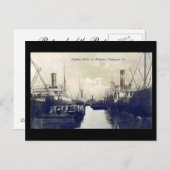 Ancienne carte postale, Chargement de coton, Savan (Devant / Derrière)