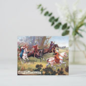 Ancienne carte postale - chasse au renard (Debout devant)