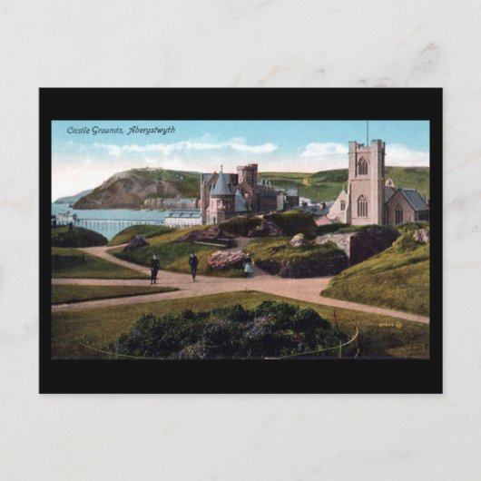 Ancienne carte postale - Château d'Aberystwyth (Devant)