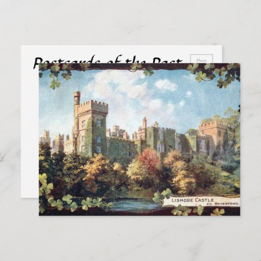 Ancienne carte postale - Château Lismore, Co Water (Devant / Derrière)