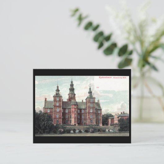 Ancienne carte postale - Château Rosenborg, Copenh (Debout devant)