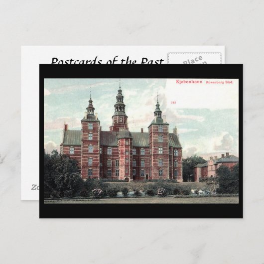Ancienne carte postale - Château Rosenborg, Copenh (Devant / Derrière)