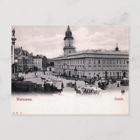 Ancienne carte postale - Château Royal, Varsovie,  (Devant)