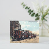 Ancienne carte postale - Chemin de fer Dallas-Fort (Debout devant)