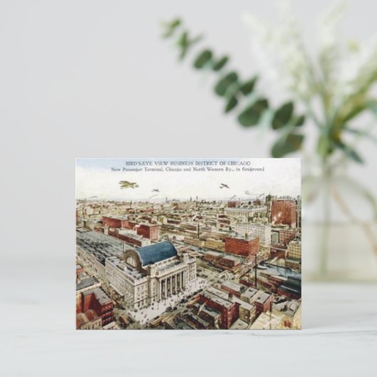 Ancienne carte postale - Chicago, Illinois (Debout devant)