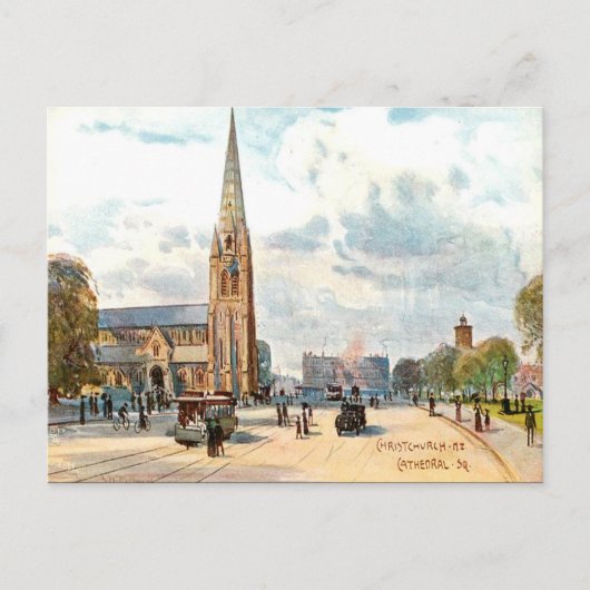 Ancienne carte postale - Christchurch, NZ (Devant)