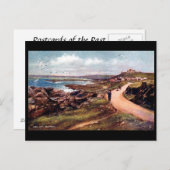 Ancienne carte postale - Cobo Bay, Guernesey, Îles (Devant / Derrière)