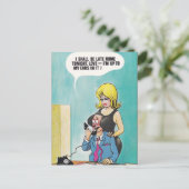 Ancienne carte postale comique (Debout devant)