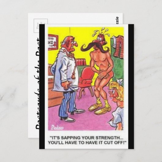 Ancienne carte postale comique (Devant / Derrière)