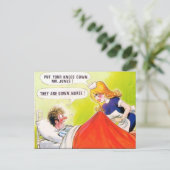 Ancienne carte postale comique (Debout devant)