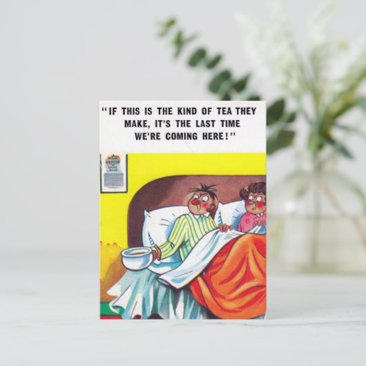 Ancienne carte postale comique (Debout devant)