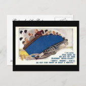 Ancienne carte postale comique - Char-a-banc (Devant / Derrière)