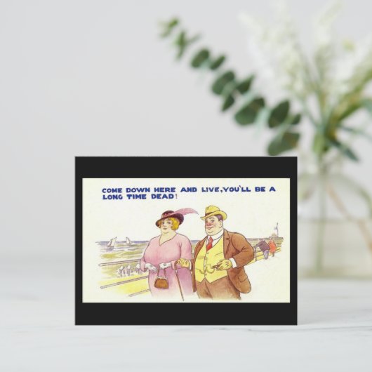 Ancienne Carte Postale Comique - Une Longue Mort (Debout devant)