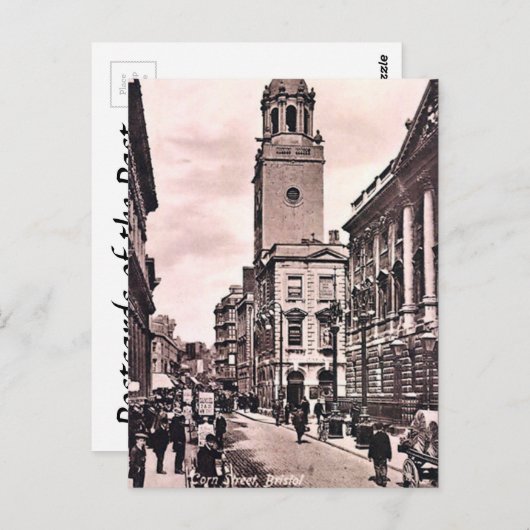 Ancienne carte postale - Corn Street, Bristol (Devant / Derrière)