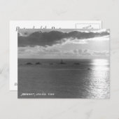 Ancienne carte postale - Coucher de soleil, Fin de (Devant / Derrière)