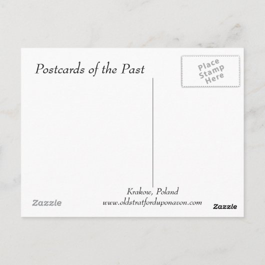 Ancienne carte postale - Cracovie, Pologne (Dos)