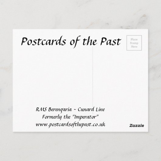 Ancienne Carte Postale - Cunard Liner "Berengaria" (Dos)