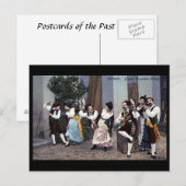 Ancienne carte postale - Danseurs Tarantella (Devant / Derrière)