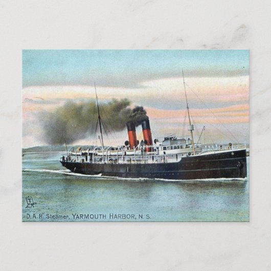 Ancienne carte postale - DAR Steamer, Yarmouth, NS (Devant)