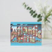 Ancienne carte postale d'Atlantic City NJ (Debout devant)