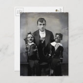 Ancienne carte postale de poupées ventriloquistes  (Devant / Derrière)