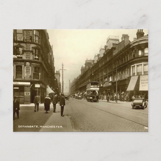 Ancienne carte postale - Deansgate, Manchester (Devant)
