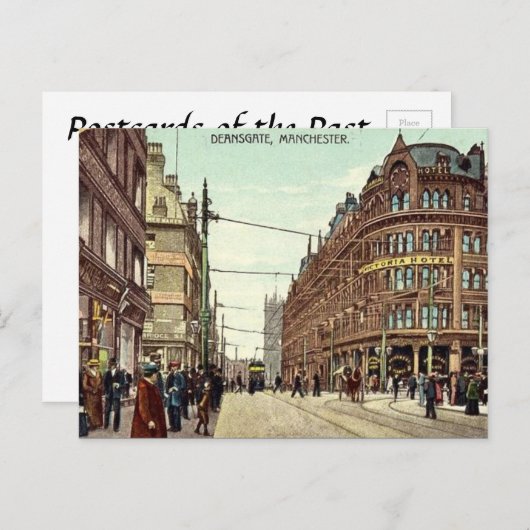 Ancienne carte postale - Deansgate, Manchester (Devant / Derrière)