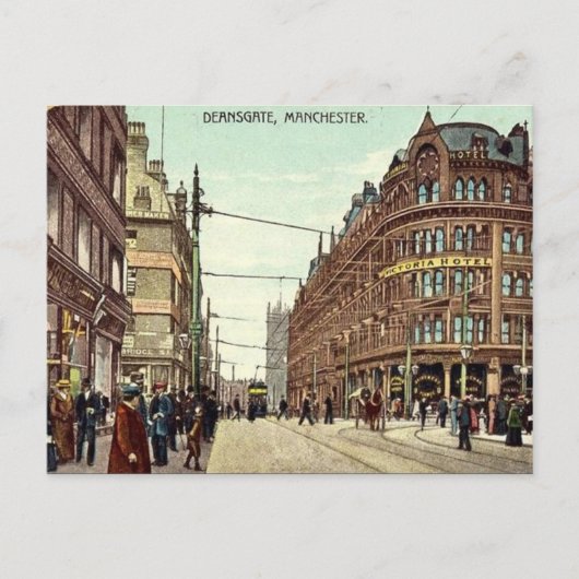 Ancienne carte postale - Deansgate, Manchester (Devant)